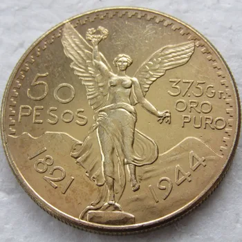 1944 Мексико злато 50 песос монета копие монети