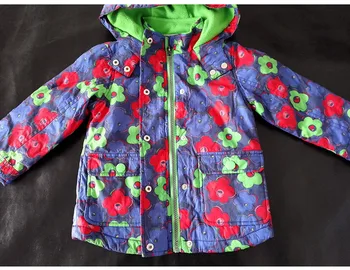 деца/деца/момичета е добра цвете яке, водоустойчив яке, цвете палто, тънка лигавицата с руното облицовка, пролетно-есенна яке