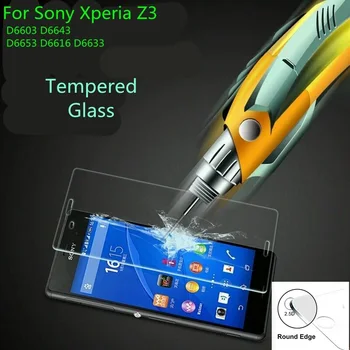 9h премия от закалено стъкло за Sony Xperia Z3 L55 защитно фолио за екрана на sony z3 l 55 d6603 d6643 d 6603 6643 капак на корпуса