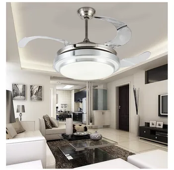 Led вентилатор на тавана с осветление дистанционно управление 110-240 волта fan led лампи спалня вентилатор лампа Безплатна доставка