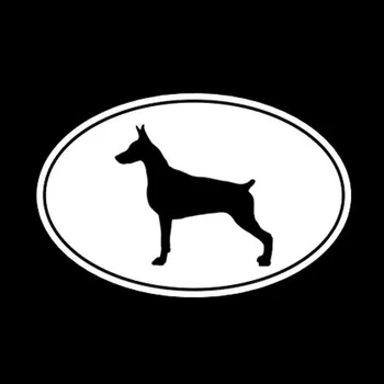 12.7 * 8.3 см Доберман Пинчер куче винил мода стикери за автомобили стайлинг на автомобили, мотоциклети украса черен / сребрист S1-1470