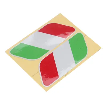 BBQ@FUKA 2x Италия италиански флаг светоотражающая стикер на колата е подходящ за Fiat Panda Punto 500 Abarth VW Golf, Polo Ferrari, Alfa Romeo и др.