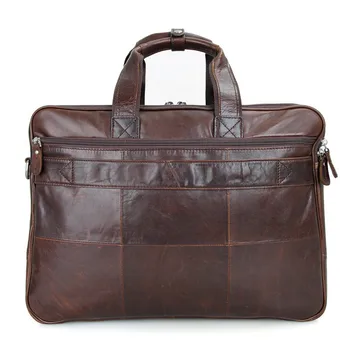2017 луксозни недвижими естествена кожа, Мъжки чанти 17 инчов бизнес лаптоп портфолио чанти мъжки голяма пътна чанта