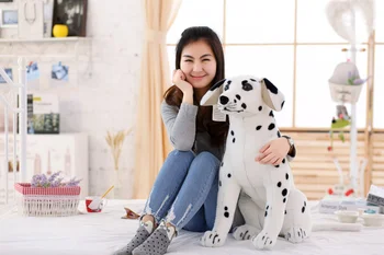 много прекрасни simulaiton петна куче играчка голямо плюшено сидячее място куче кукла подарък от около 75 см 0554