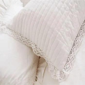2 елемента бродирани калъфка за възглавница одеяло европейски стил принцеса калъфка легла вълни възглавница Шам луксозна калъфка без пълнител