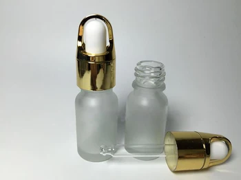 100 бр 10 мл черешката бутилки етерични масла и хиалуронова киселина бутилка стъклена краен златна майната-надолу капачката грижа за кожата празни бутилки