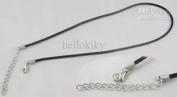 100шт 2мм кожени колиета кабел с удлинительной на веригата дължина 43 см M11534