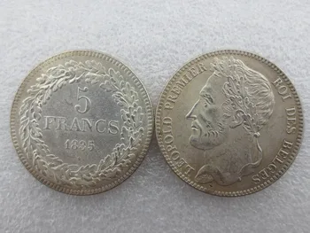Белгия 1835 leopold Premier Roi Des Belges 5 франка копирни монети
