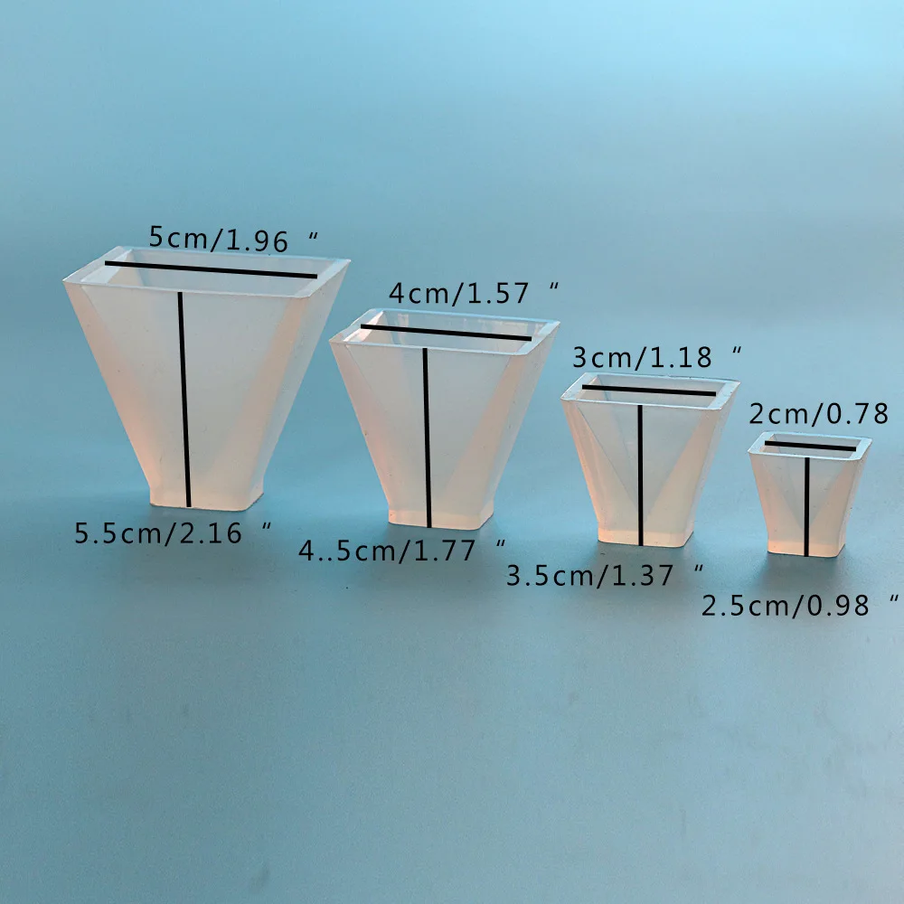 4 бр./компл. пирамида прозрачна силиконова форма направи си САМ ръчно изработени бижута конуса бяла храни силиконова форма за торта инструменти