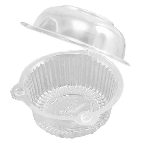 NOCM Outdoortips 50 x Single Plastic Clear Cupcake Holder / Cake Container Dome Muffin Carrier