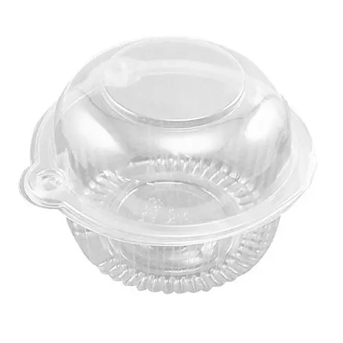 NOCM Outdoortips 50 x Single Plastic Clear Cupcake Holder / Cake Container Dome Muffin Carrier