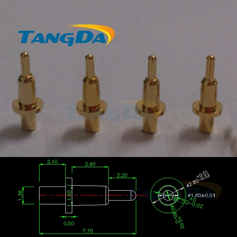 Tangda pogopin 2.8*7.7 mm съединители пружинен електрод телескопична напръстник, ток игла 1u