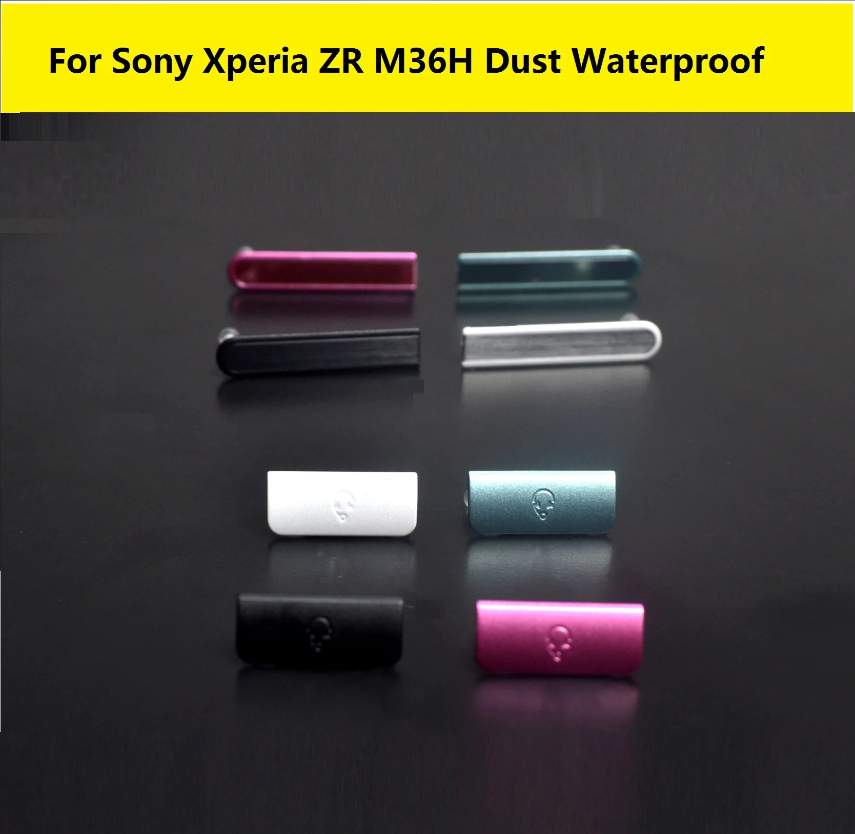 чисто Нов оригинален M36h USB зареждане на кутията и жак за слушалки Капак за Sony Xperia ZR M36H USB и слушалки прах прах водоустойчив мъжки