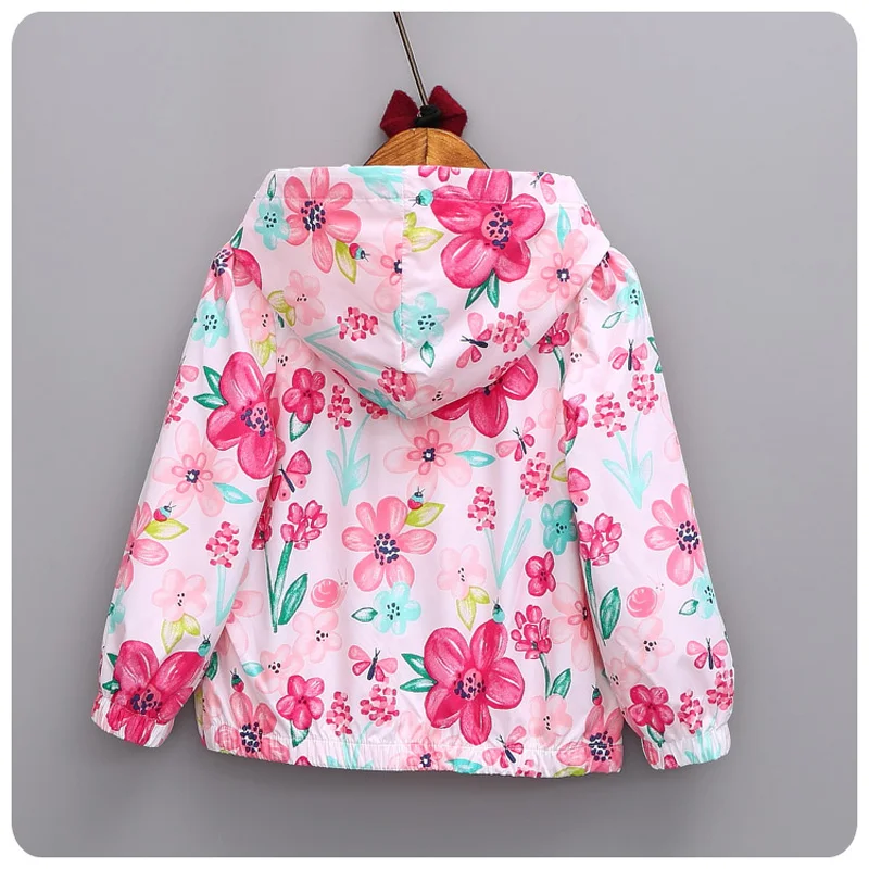 Abreeze 2017 нови пролетни и есенни детски палта мода за цветя момиче якета с качулка 2-7 Т с дълъг ръкав на горно облекло за деца момичета CQ08