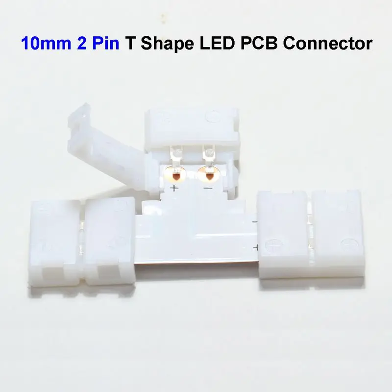 10 мм 2 Pin L Shape LED Strip ПХБ Connector адаптер за 5050 SMD 5630 един-цветен led лента, без запояване