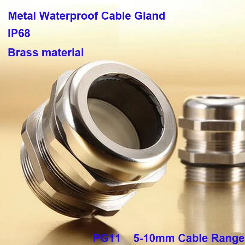 5 броя много високо качество на PG11 никел, месинг, метал силикагел водоустойчив cable вводы конектор прилагат към кабела 5-10мм