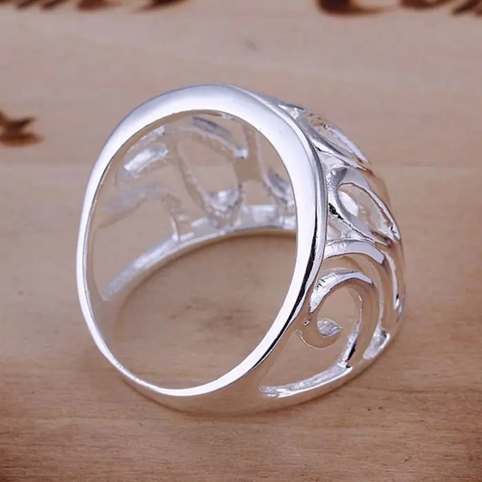 Продажба на едро 925 бижута посеребренное пръстен, сребърни бижута мода, на палеца кух пръстен /aouajgba aowajgda