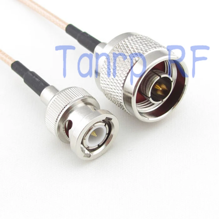 2 елемента 20 см косичка коаксиален кабел RG316 удължител 8 инча N мъжки към BNC мъжки RF адаптер конектор