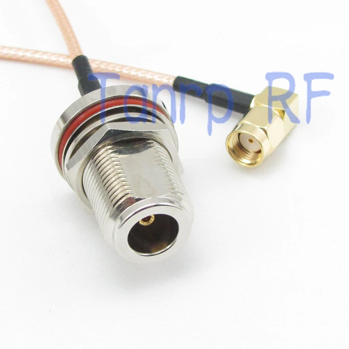 2 елемента 20 см косичка коаксиален кабел RG316 8 инча N дамски гайка преграда за RP SMA мъжки правоъгълен конектор RF adapter