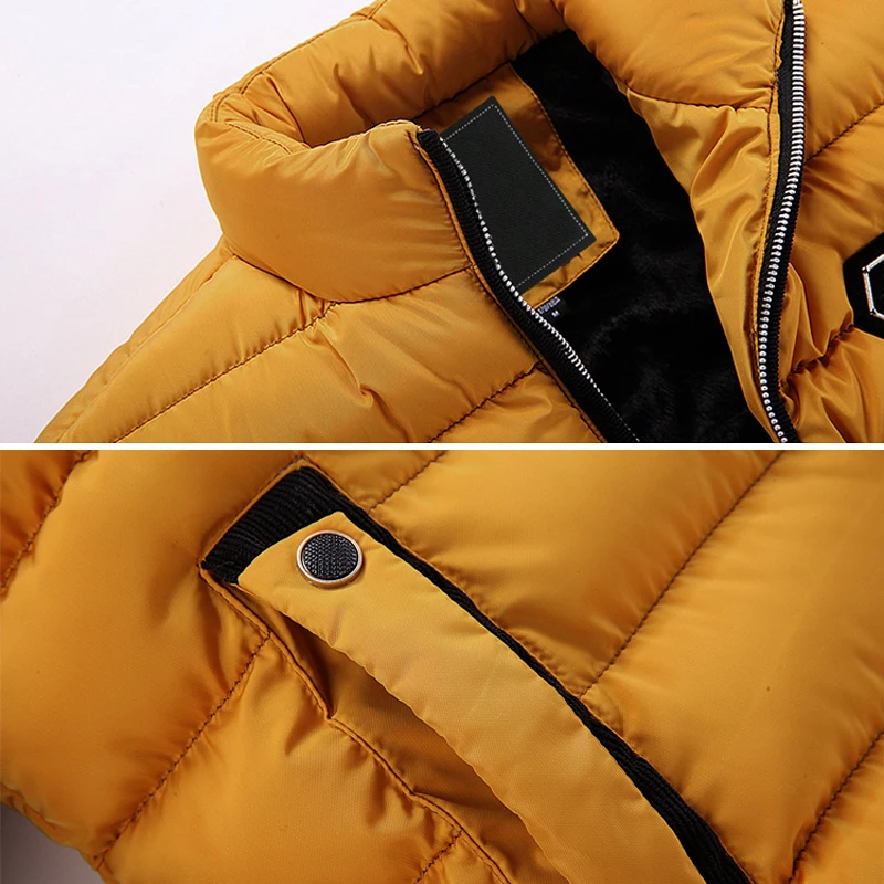 Мъжки ежедневни паркове Solid Brand Winter Jacket мъжка мода дебела яка-часова предупреждава меко палто Man Jaqueta Masculino Inverno