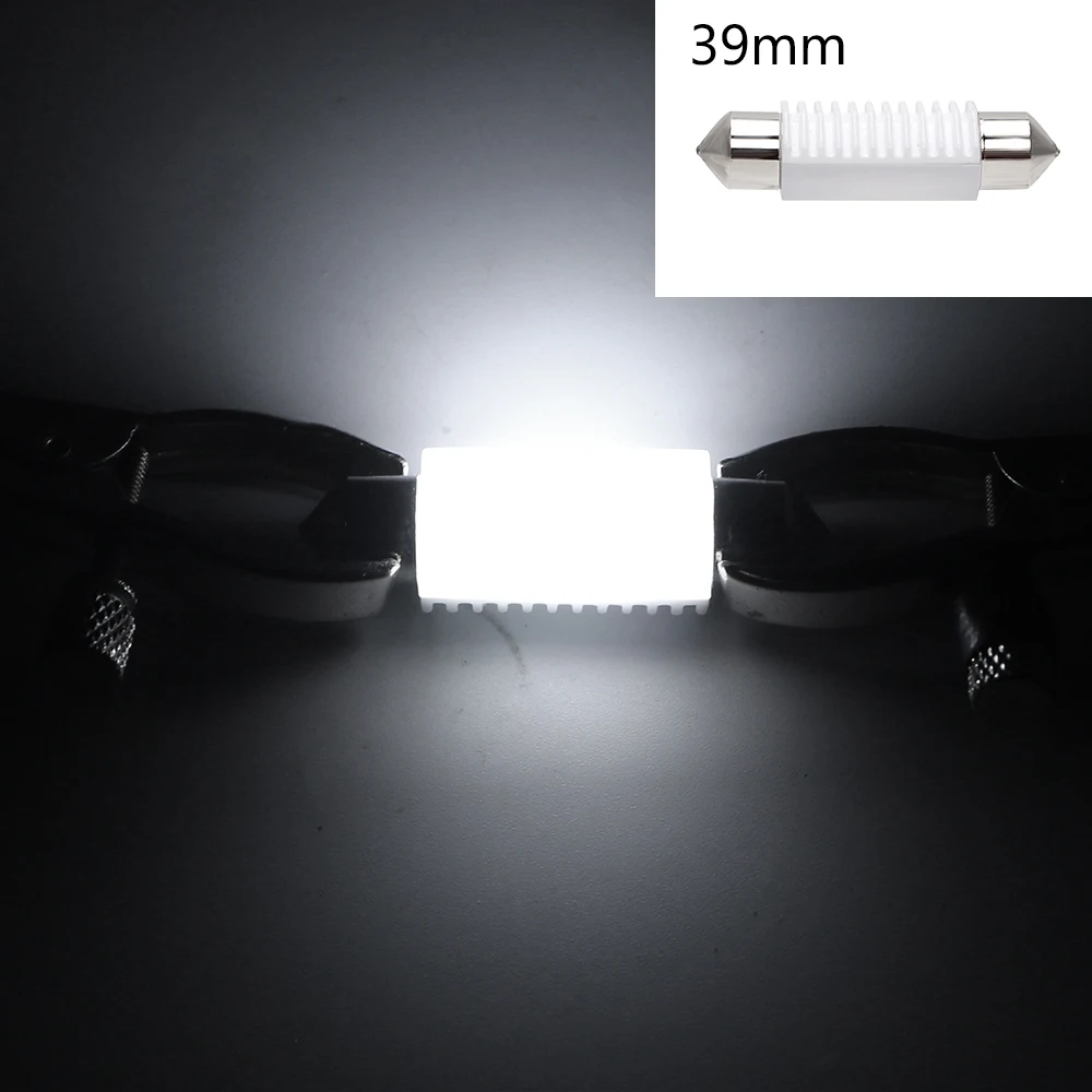 2pcs LED Car Festoon Light 31/36/39 / 41 mm Interior Reading Light Auto, Indoor Dome Roof Светлини Багажника Lamp 3030 SMD 12V Car-стайлинг