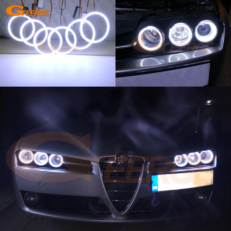 За Alfa Romeo 159 от 2005 2006 2007 2008 2009 2010 2011 страхотна ултра ярки светлини COB led angel eyes kit halo пръстени