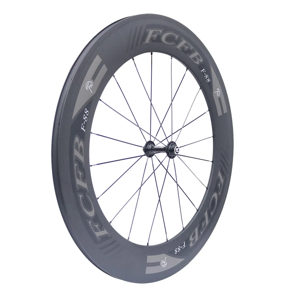 2017 FCFB road carbon колела FASTACE RA209 главината 700C 88 мм дълбочина аргумент пътен под наем въглеродни колела въглеродните велосипедна дължината на двойката F88 3k