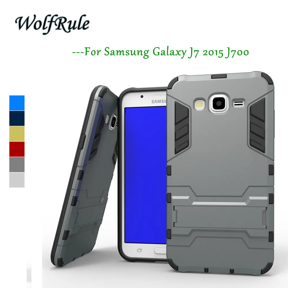 Samsung Samsung Samsung Galaxy J7 калъф мек силикон + Пластмасов държач за Samsung Galaxy J7 Case SM-J700 за Samsung J7