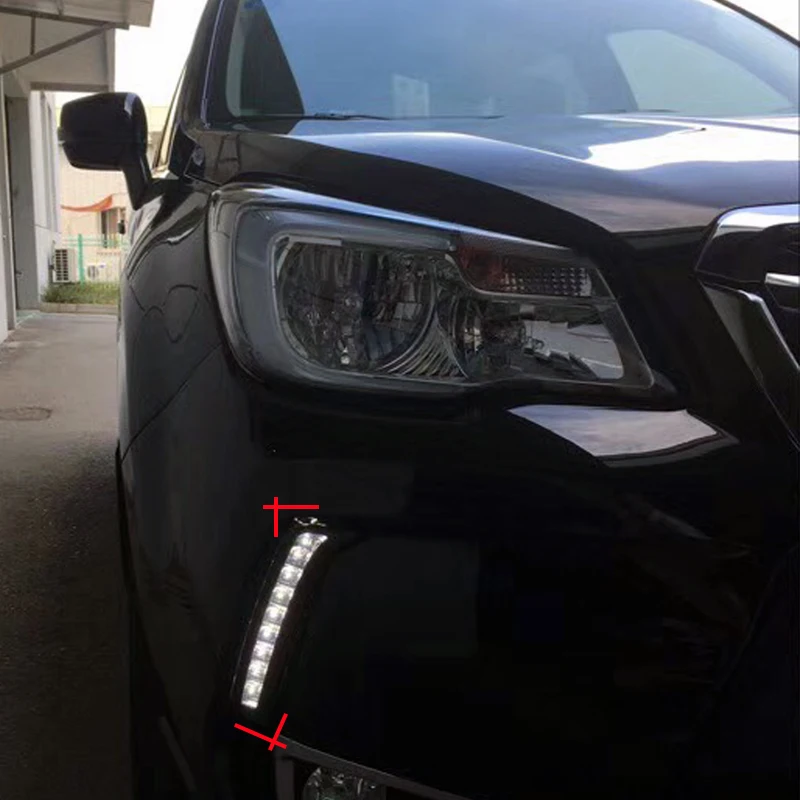 SUNKIA 2 бр. / компл. оформление на автомобила дневен ходова светлина с функция за мигач за Forester 2013-2016 Car Daylight LED DRL