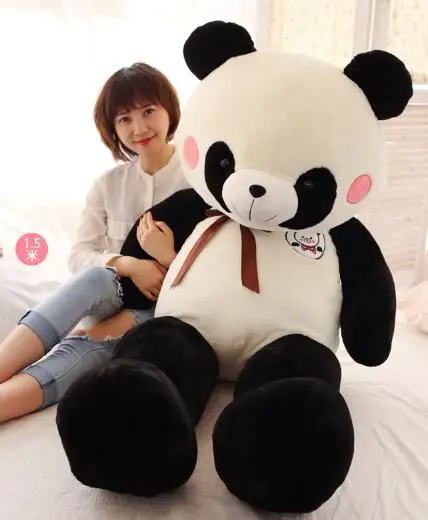 150 см сладката панда плюшен играчка панда кукла голям размер възглавница подарък за рожден ден
