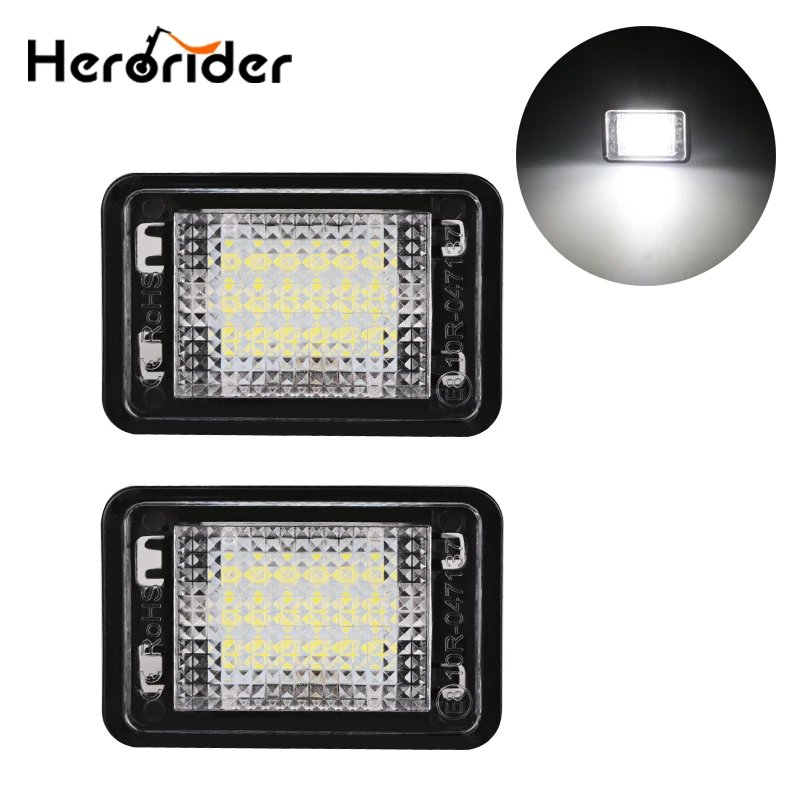 2 елемента за MERCEDES BENZ GLK X204 Canbus Error Free LED License Plate Light White 12V LED Number Plate Lamp for Benz Accessories